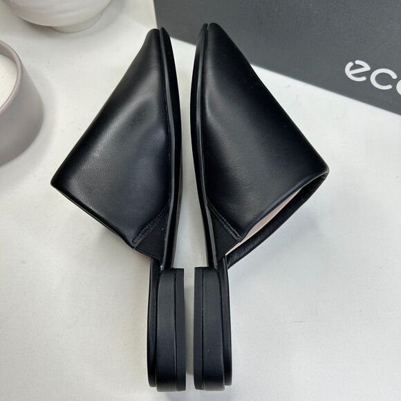 ECCO Anine Squared Buttery Soft Leather Flats Black 208293 Women's 40/9.5 NWB - Picture 8 of 10
